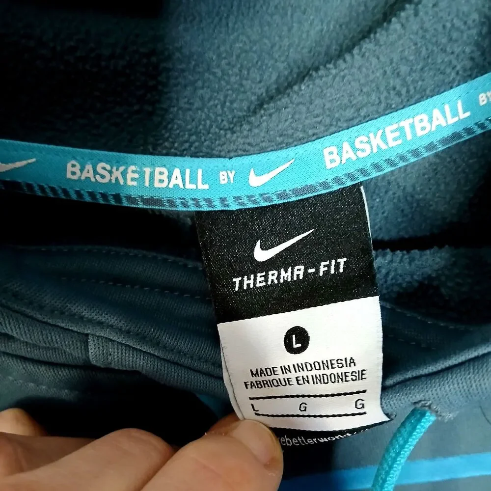 Nike Elite Therma Fit Hoodie Basketball Pullover Pocket Fleece Lined Mens Large